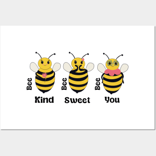 Cute Little Bees - be kind | be sweet | be you Posters and Art